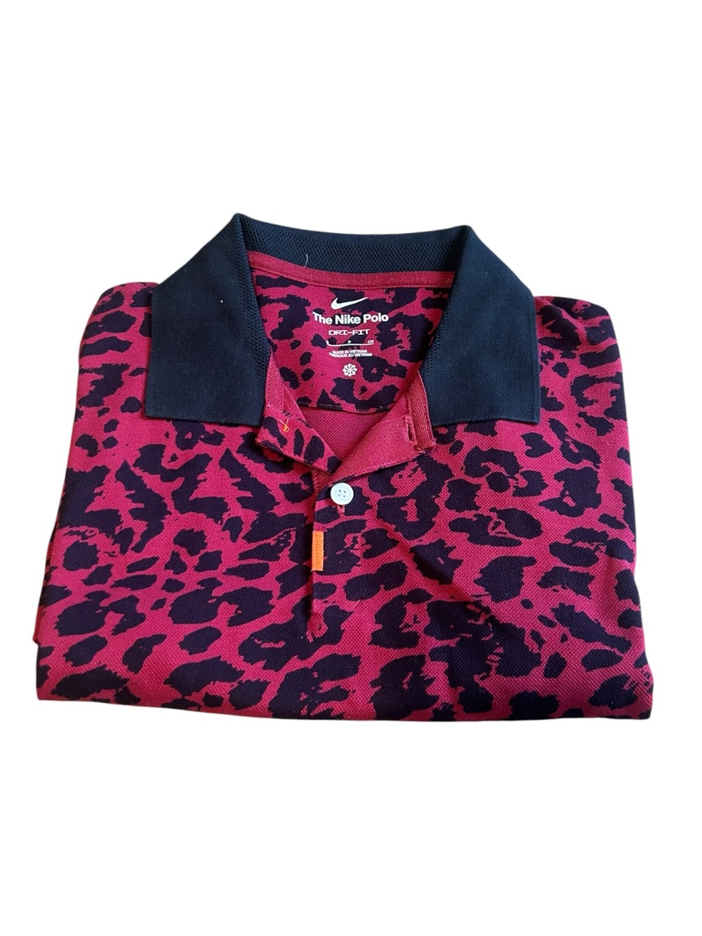 Nike Dri-FIT Leopard Print Cropped Loose Fit Golf Polo S - Picture 7 of 12